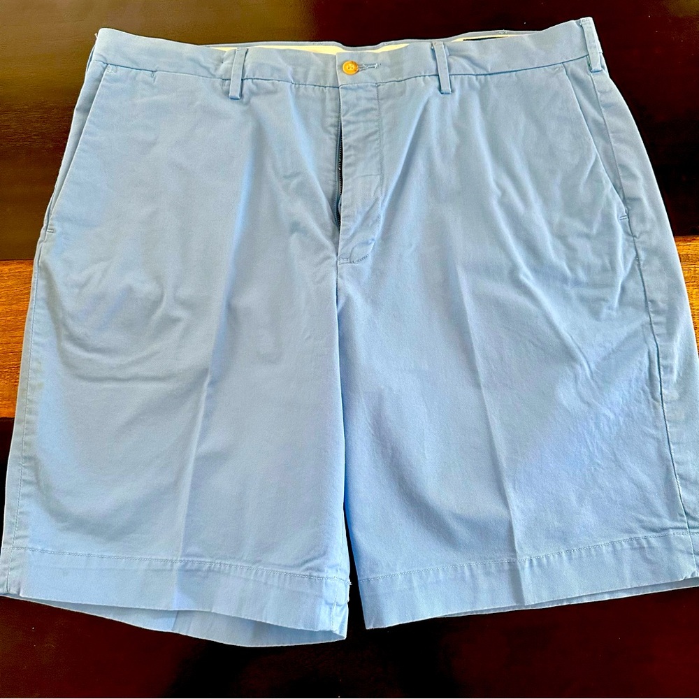 Polo Ralph Lauren Classic Fit Stretch 9" Inseam Twill Light Blue Shorts Size 38